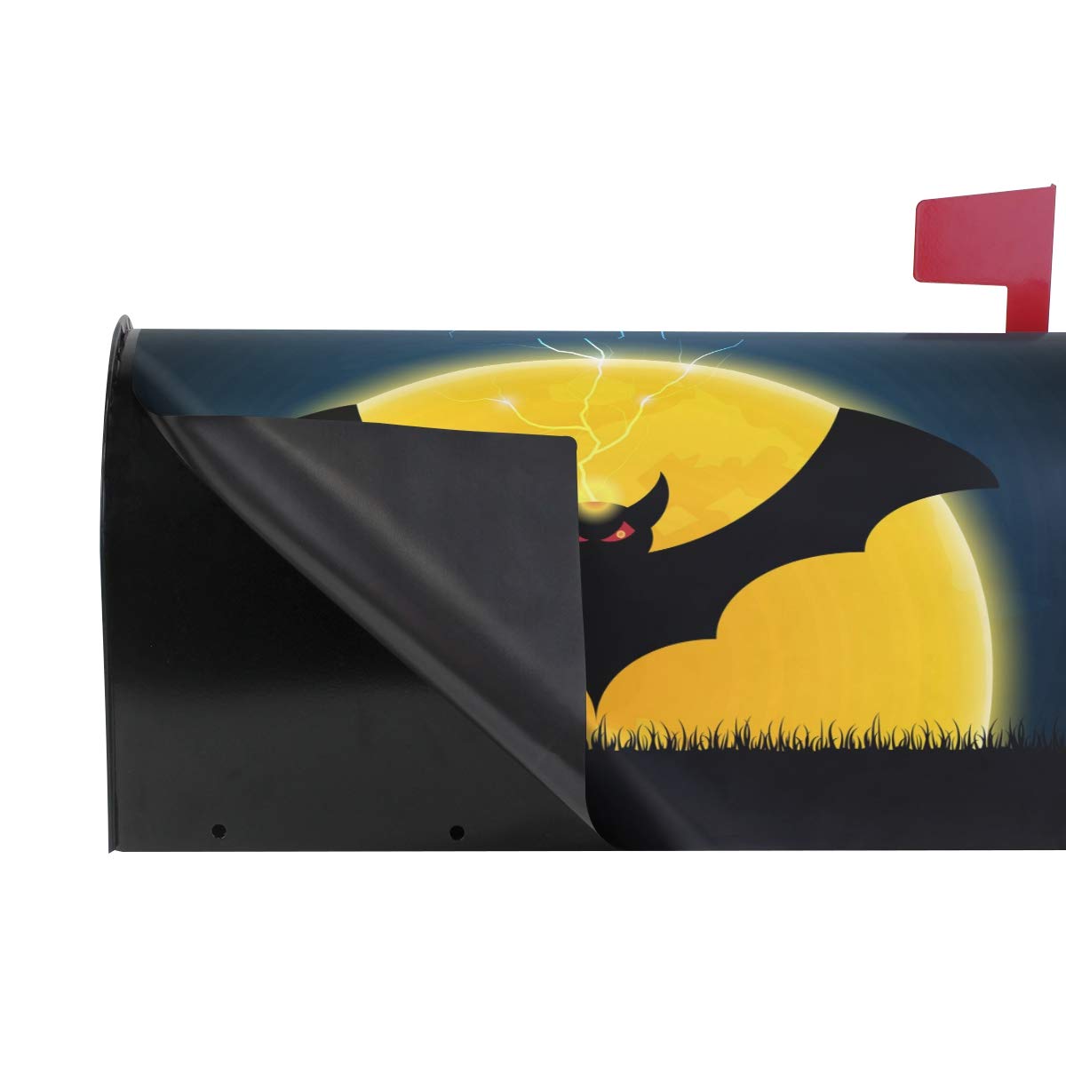 Magnetischer Briefkastenüberzug Halloween – Kürbisschloss Mit Mond & Fledermäusen