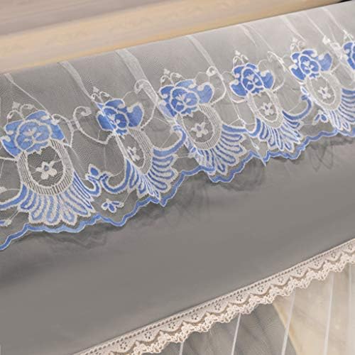 Fabric Bed Drapes Mesh Protection Canopy Shielding Netting, King Size Queen Twin Size Mosquito Net Canopy，Princess Canopy Bed Curtain for Girls - Solid Color Corner Post Bed Canopy, Ideal fo