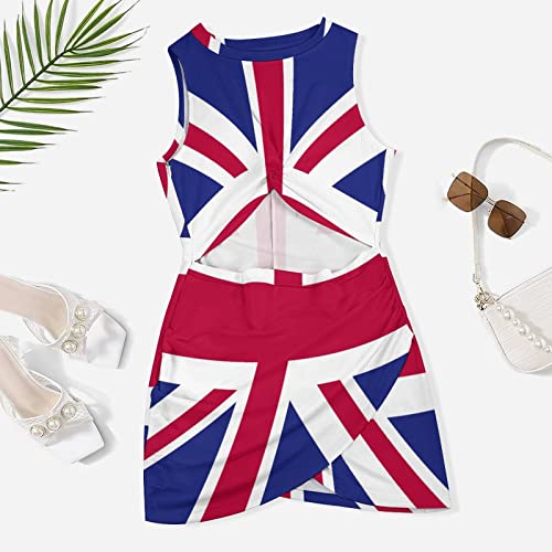Elegant Casual Skirt British Flag Girls Summer Sunny Beach Dress S3