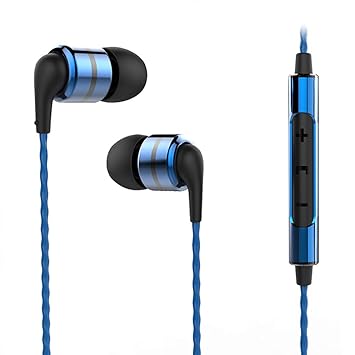 SoundMagic E80C in Ear Isolating Earphones with Microphone (Black/Blue)
