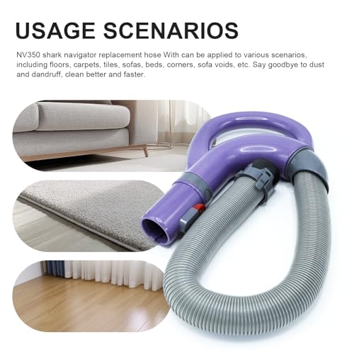 Image of Replacement Hose Handle Compatible with Shark Navigator Lift Away NV350 26, NV350A 26, NV350C 26, NV350E, NV350Q, NV350T, NV350W, NV350W N, NV350WC, NV351, NV351C, NV352 (Purple)