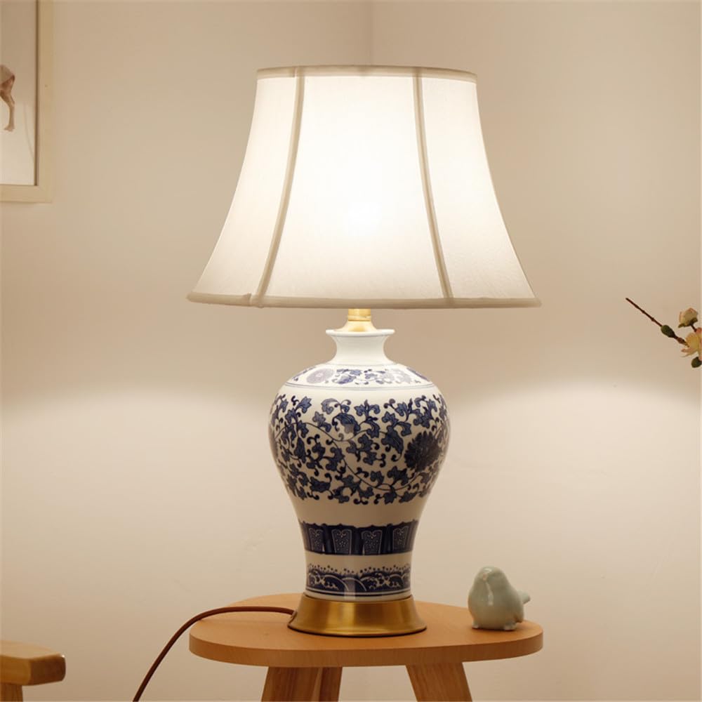 Moderno Ottone Ceramica Lampada da Tavolo Arte di Lusso Soggiorno Camera da Letto Studio Villa Hotel Led Comodino Scrivania Luce (Stile 19)