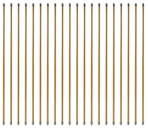 Preisvergleich Produktbild Windhager Stahl-Pflanzstab Bambusoptik-SET, Stahl-Rankstab, Pflanzenstütze, Rankhilfe, Pflanzstäbe, Tomatenstäbe, Braun, 20 Stück, 180 cm, 89141