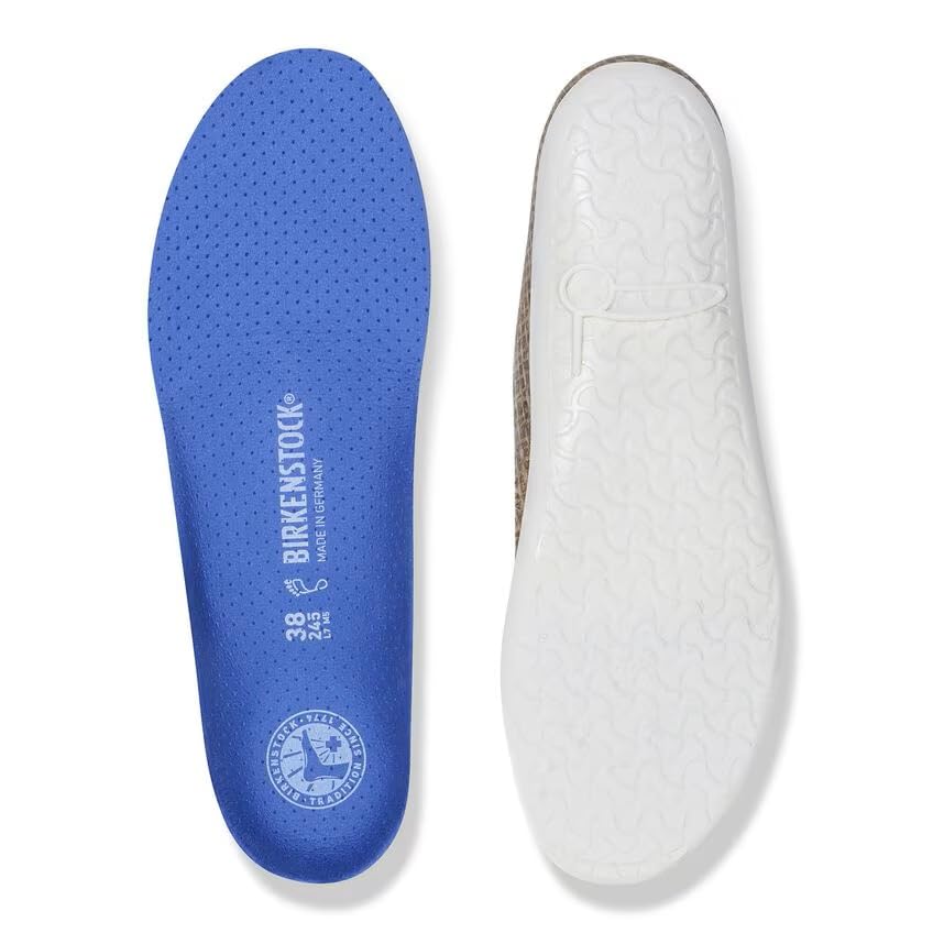 Plantare Birkenstock Blaues Fussbett Calzata Stretta – Soletta Ortopedica in Sughero e Lattice per Scarpe Chiuse, Supporto Arco Plantare e Stabilizzazione Tallone, Comfort Anatomico per Piedi (39)