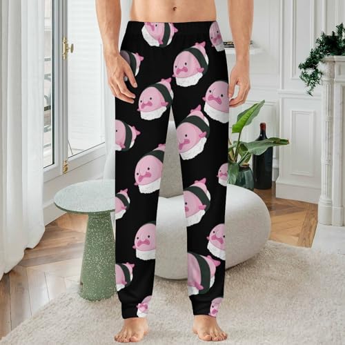 Cute Blobfish Sushi Men's Pajama Pants Soft Lounge Bottoms With Pocket Sleep Pants Loungewear2