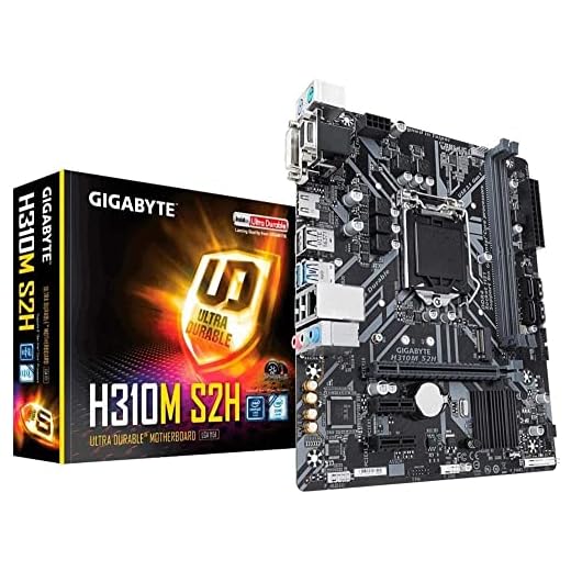 Gigabyte H310M S2H Moderkort Svart