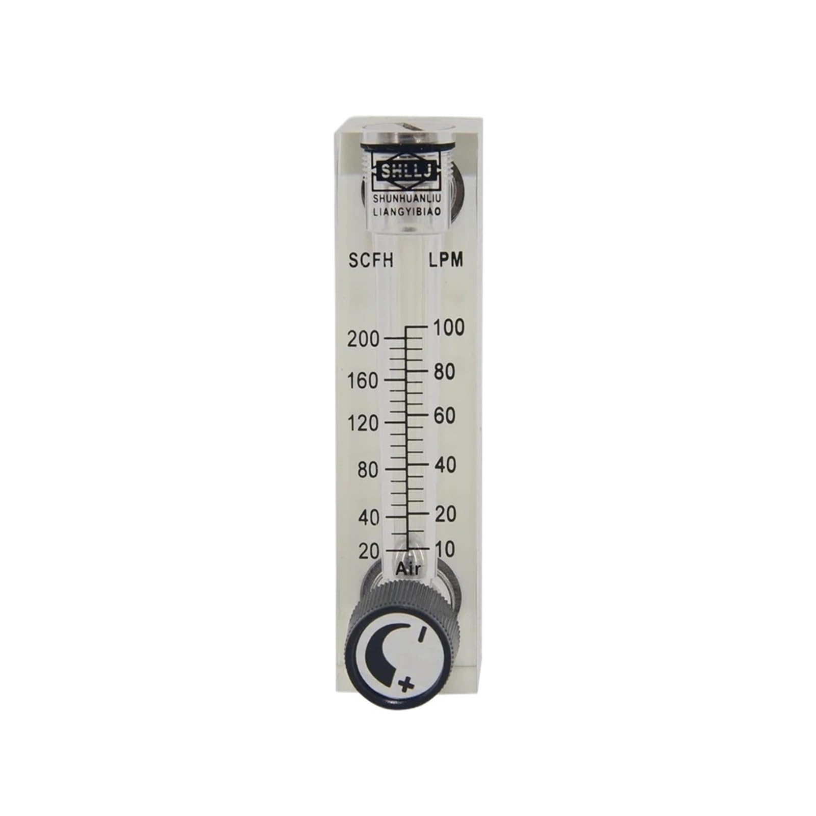 LZM-6T 10-100LPM/20-200SCFH Panel typ acryl durchflussmesser (durchflussmesser) mit einstellen ventil bass Fitting Weibliche G1/4 "Male M18 * 1,5