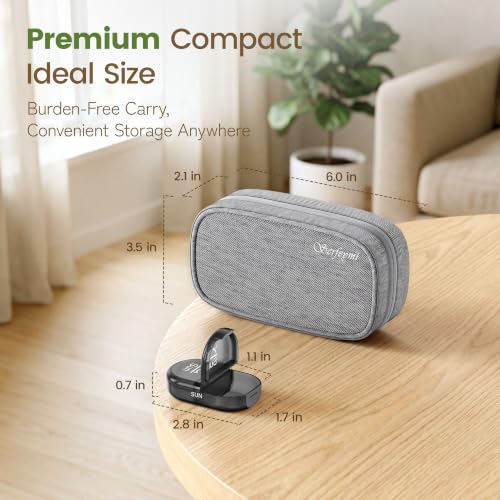 Image of Serfeymi Weekly Travel Pill Organizer 2 Times a Day AM PM Black Pill Box