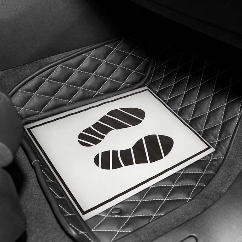 Ciieeo 80 Alfombrillas De Papel Desechables para Coche Protectoras De Suelo Automotriz Impermeables Tapetes para El Piso del Vehículo 19.68X14.96In