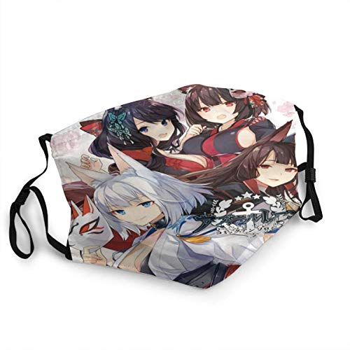 vivahouse Adults Dust Face Cover Washable Mouth Guard Soft Guard Reusable Breathable Outdoor-Azur Lane-7-1 PCS made in USA