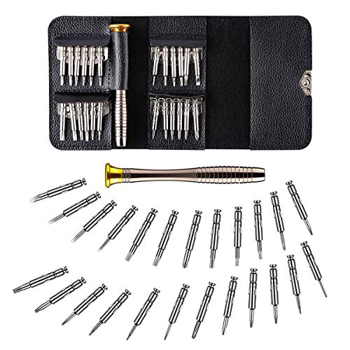 Juego de Destornilladores de Precisión,25 in 1 Juego de Reparación con Destornilladores Torx y llaves Allen para Smartphone PC Xbox Cámara Reloj Tablet PC Gafas Portátil Laptop