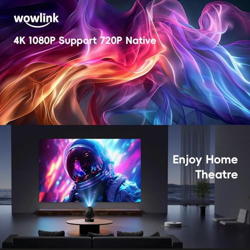 Image of [Built-in App & 2026 Upgraded] Mini Projector with WiFi 6 and Bluetooth 5.4