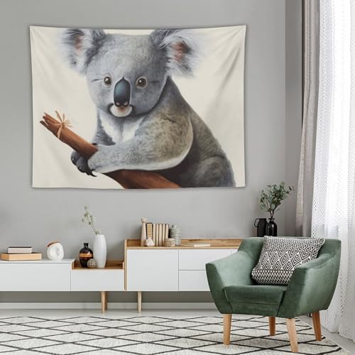 Grande tenture murale koala en polyester de qualité YKUDBN
