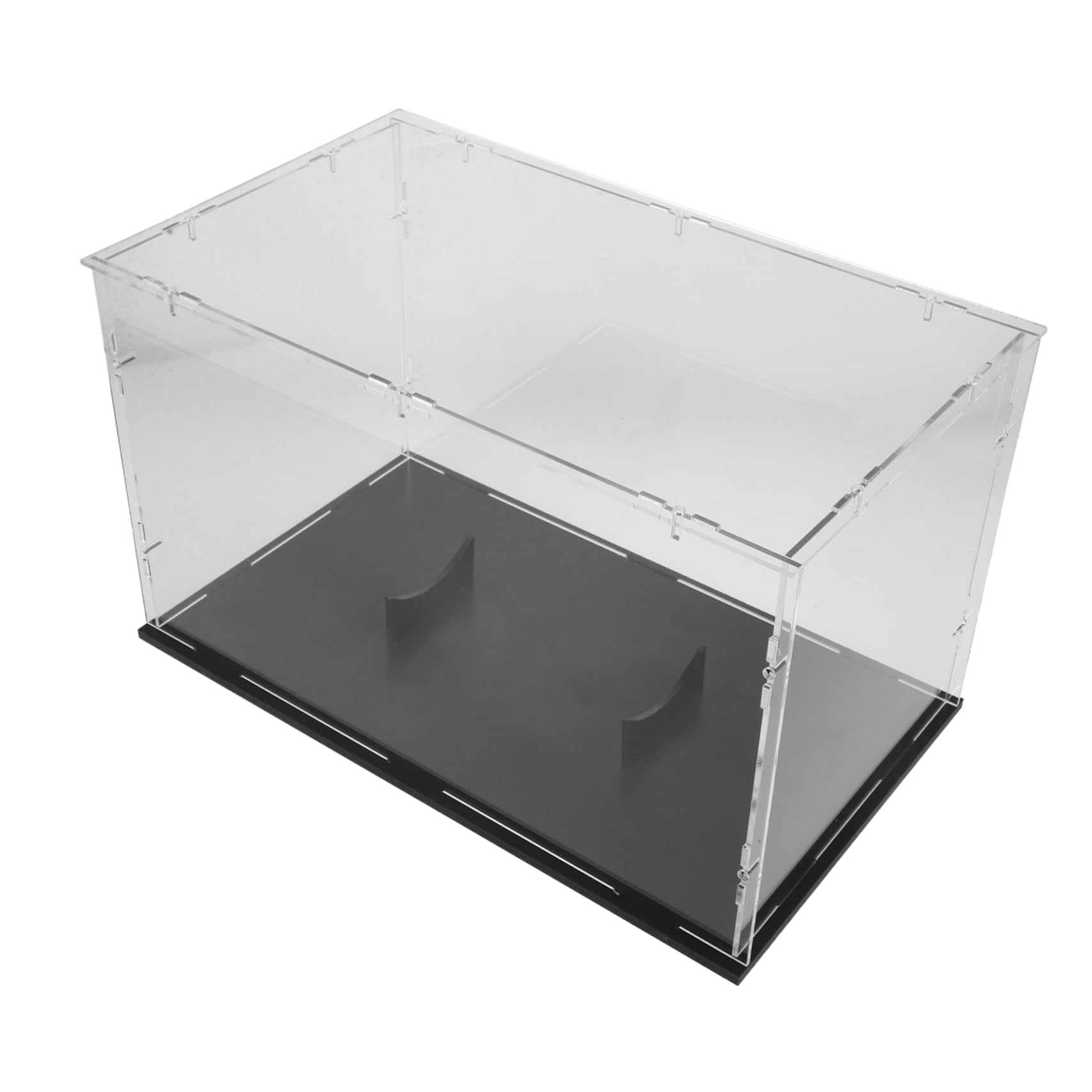 PRETYZOOM Vitrina Acrílica Negra Desmontable para Balones de Rugby y Béisbol con Diseño Extraíble y Acceso Rápido Adecuado para Uso en Interiores y Hogar
