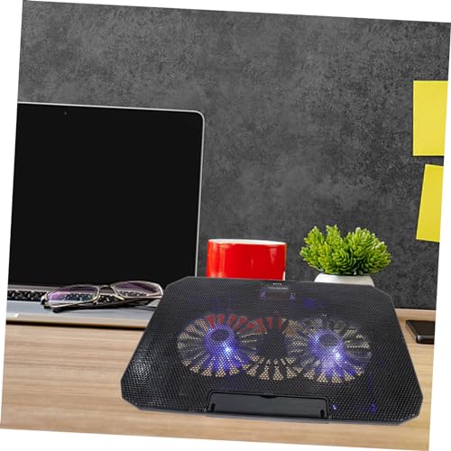 Soporte refrigerado para laptop Gadpiparty de 14 a 15,6 pulgadas, con malla metálica grande, diseño silencioso para gaming miniatura 4