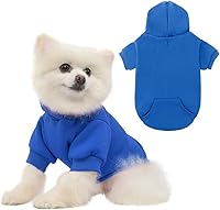 Vista 9 de KOOLTAIL - Sudadera básica con capucha para perros pequeños, medianos y grandes, cachorros, gatos, machos y hembras; suéter suave y cálido, con Verde