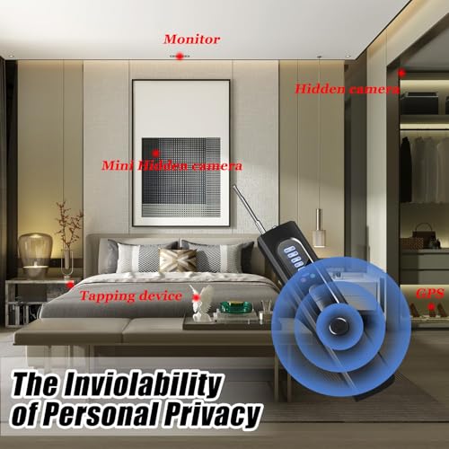 Image of Hidden Camera Detector, Anti-Spy Detector, Hidden Device GPS Detector, Camera Detector, Bug Detector, Privacy Protector, Signal Scanner for Hotels Office Home Travel, 5 Levels Sensitivity (B72)