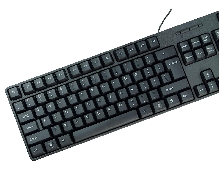 HDWR typerCLAW-PC100 ergonomiczna i trwała, czarna klawiatura przewodowa, multimedialna, klawiatura numeryczna, USB 3.0, Plug & Play dla Windows