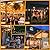 GvvooHome 200FT(50FT*4) LED Outdoor String Lights Waterproof Patio Lights with 64 Shatterproof S14 Edison Bulbs(4 Spare), Dimmable Hanging Outdoor Light Connectable for Yard, Porch, 2700K Warm White
