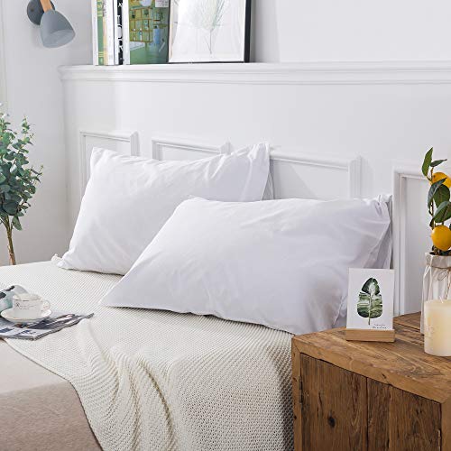TIMXHWXS-100-Natural-Long-Staple-Cotton-Pillowcases-Super-Soft-and-Breathable-Pillow-Cases-with-Envelope-Closure-Set-of-2-Queen-White