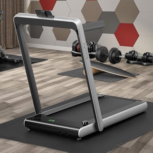 KOMFOTTEU Inklapbare loopband voor thuis, loopmachine 1-12 km/u, 550 W, wandelpad met lcd-display, bluetooth-app, 3 modi en 12 programma's, Home Treadmill elektrisch 100 kg draagbaar - Afbeelding 3