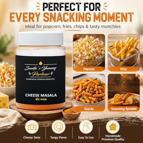Image of Savita's Yummy Parlour Cheese Masala - Homemade Premium Spice Blend | Flavor Booster for Snacks, Pasta, Popcorn & More