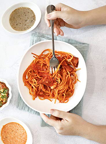 Wide and Shallow Porcelain Salad and Pasta Bowls Set of 6-24 Ounce Microwave and Dishwasher Safe Serving Dishes, Matte White
