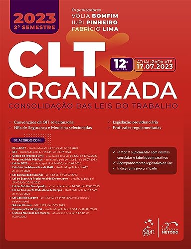 CLT organizada – Consolidação das Leis de Trabalho: