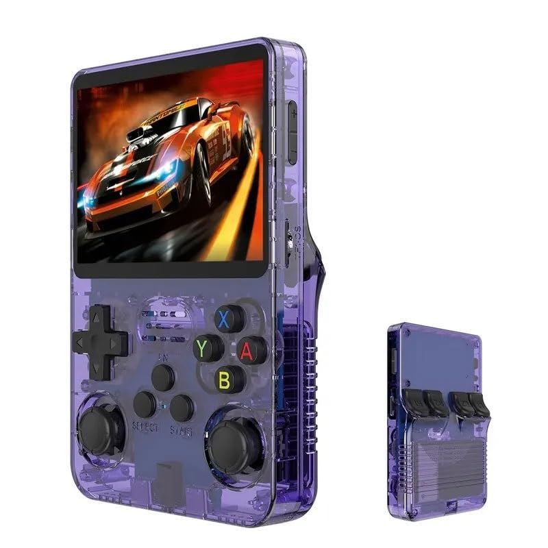ZDHOBA Console de jeu portable R36S, 1 console de jeu contient 40 000 jeux rétro, équipée d'un système Linux open source, d'un écran IPS de 3,5 pouces et d'une batterie de 3 500 mAh