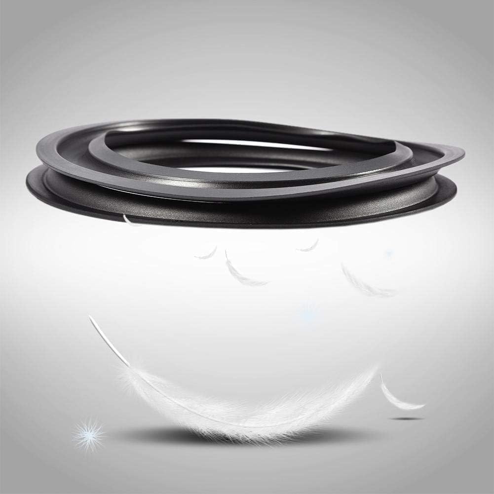 Zerone Altoparlante Riparazione Perforata Bordo Surround Kit Ricambio 2pcs 6 Pollici / 156mm Gomma Nero