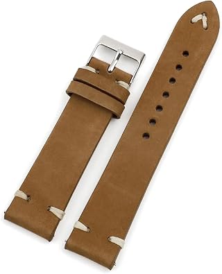 Cong Yi Genuine Leather Watch Strap 18-22mm Stainless Steel Buckle Nubuck Watch Bands Wristband Accessories For Mens Bracelet Watches