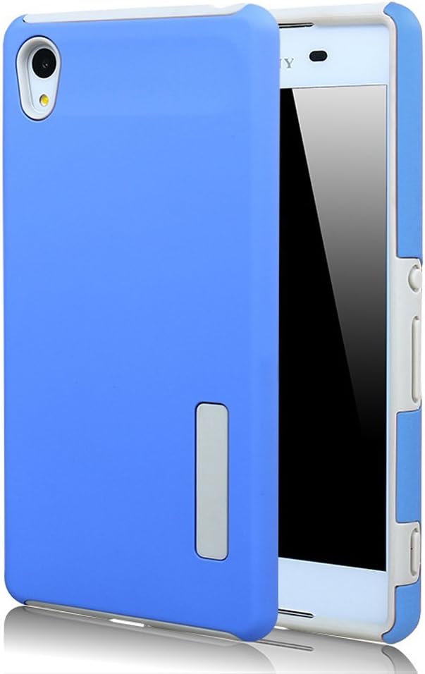Sony Xperia Z3 Plus (Z4 in Japan) Case, YUCHIC [Drop Protection] Lightweight 2 in1 Hybrid Dual Layer (Plastic Hard Shell and Flexible TPU) Protective Case for Sony Xperia Z3 Plus 5.2" (Blue)