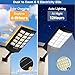 Aqraou Solar Lights Outdoor Waterproof, 6500K Dusk to Dawn Solar Street Light Motion Sensor with Remote, LED Security Flood Light for Outside Garden Yard Path, Oudoor Parking Lot Lights, 4PACK