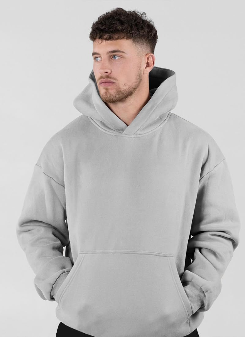 WINKEEY Felpa Uomo Maniche Lunghe Felpa con Cappuccio Tuta Autunno Inverno Top Casual a Tinta Unita con Tasche