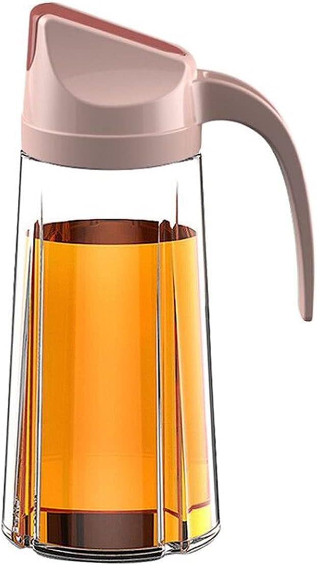 oil bottle 25.3 Oz Glass Oil and Vinegar Dispenser Bottle with Stainless Steel Grease Nipple for Household Kitchen Leakproof Oil Bottle oil sprayer(Color:B)
