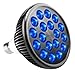 LED Aquarium Light Blub, HIGROW 36W LED Plant Grow Light Bulb with 18x2W 450-460nm Blue LEDs for Indoor Plants Veg and Aquarium Plants Growing