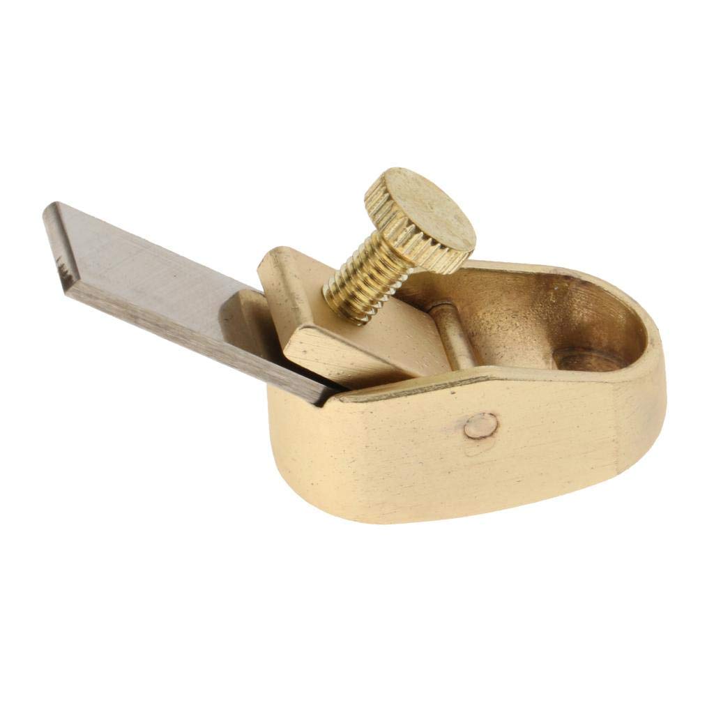 Wood Planer Hand Tool Thumb Plane Hand Plane Tool Mini Plane Wood Trimming Plane for Woodworking Surface Smoothing Edge Trimming (XS,Golden)