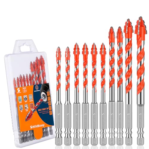 Serrated Concrete Drill Bit Set 10PCS (3/16”-1/2”)
