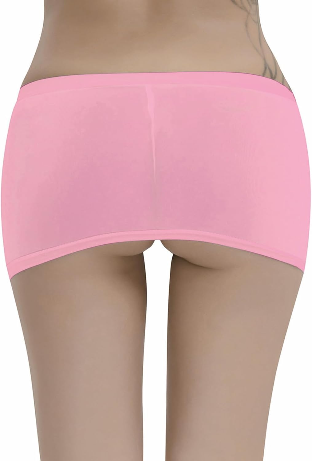 TiaoBug Women's Lingerie Sheer See Through Mini Skirt Nightwear Party Clubwear Hot Pink One Size