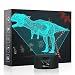 Dinosaur 3D LED Night Light Table Desk Lamps, Elstey 3D Optical Illusion Visual Lamp 7 Colors Touch Table Desk Lamp for Christmas Gift