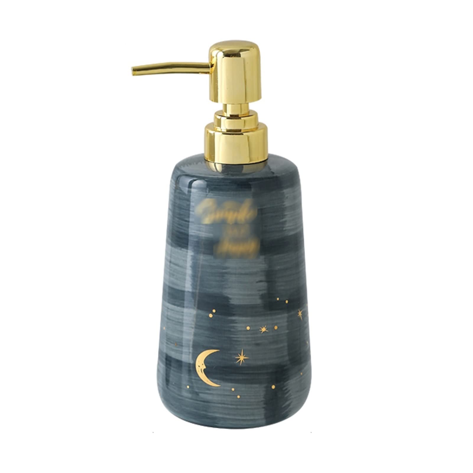 Kitchen Soap Dispenser Household Soap Dispenser Ceramic Lotion Bottle Refillable Soap Dispenser Can Be Used in Kitchen, Bathroom, Hotel 14.1oz Handsoaps Dispenser(A)