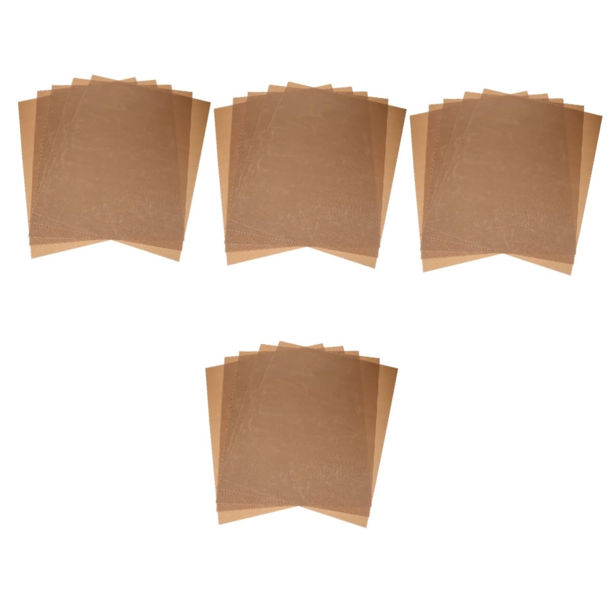 NUOBESTY 4 Ensembles Tapis De Cuisson en Argile Four d'argile Tapis De Cuisson Réutilisable en Pâte Polymère Rouleau À Pâtisserie en Terre Cuite Argile Rouge PTFE Coffee 4 Pièces * 4