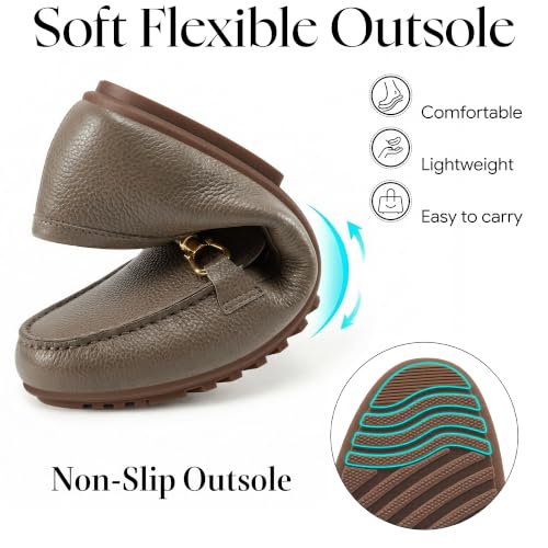 Image of HARENCE Loafers for Women Comfortable Slip On Business Work Flats Shoes Casual Driving Moccasins Penny Loafer