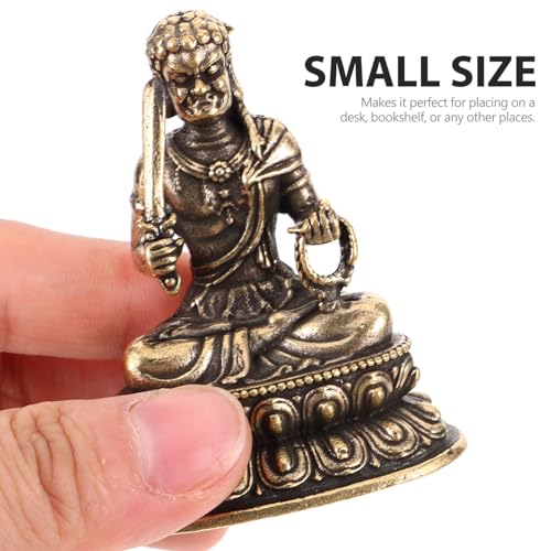 Estatua pequeña de Buda decorativa de cobre 6 cm miniatura 4