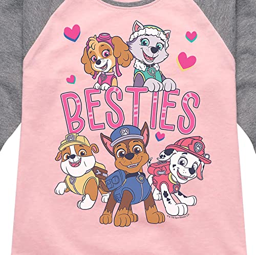 HYBRID APPAREL - Paw Patrol - Besties Big Group - Toddler and Youth Girls Raglan Graphic T-Shirt3