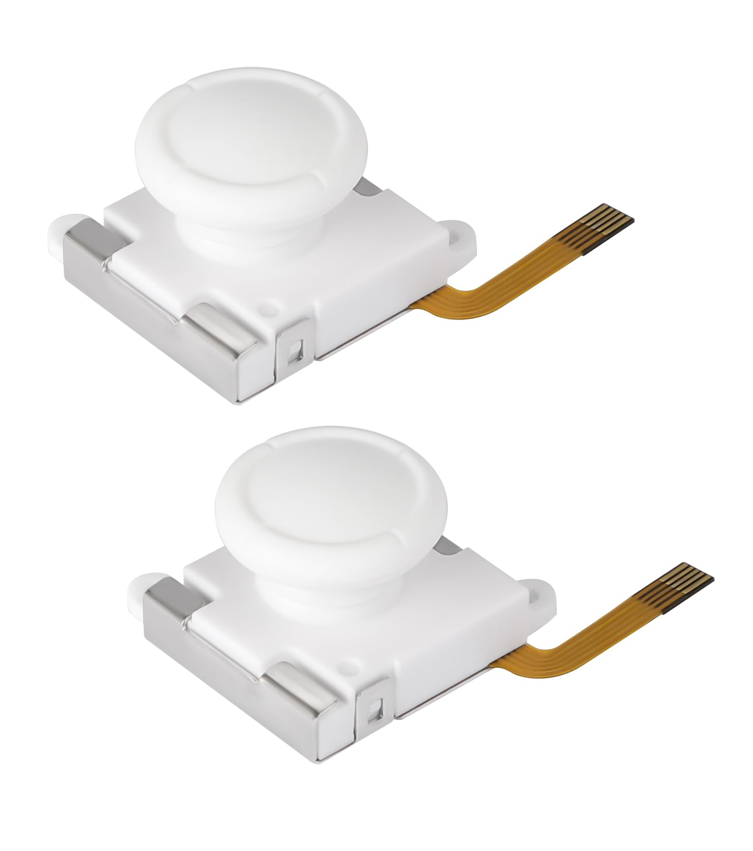 Hall Effect Joystick Hall Electromagnetic Joystick Replacement Thumb Grips Accessories Compatible with Joy Con, Switch NS, Switch Lite/Oled Controller White
