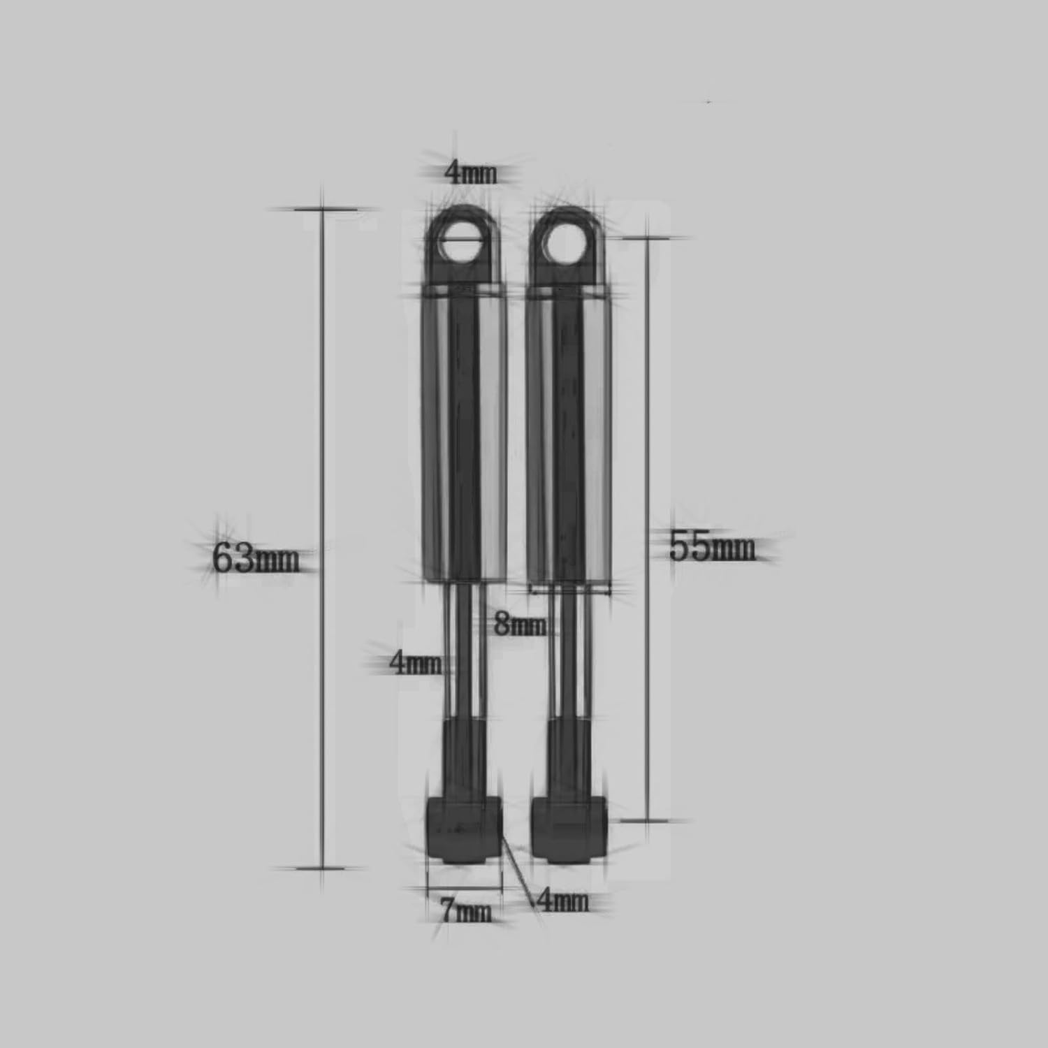 RCショックアブソーバー For Tamiya 1/14 メタル RC カー トレーラー トラック アップグレード サスペンション