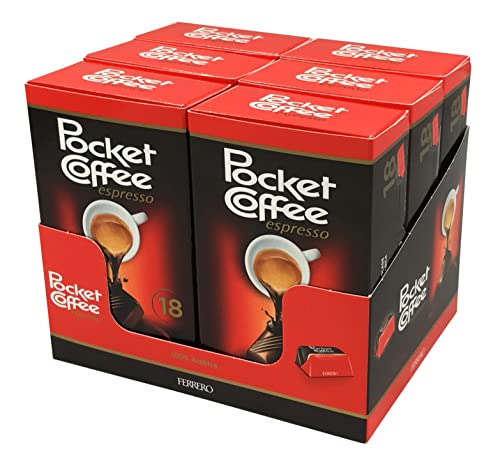 Pocket Coffee 6X 225G Chocolates with Italian Espresso - imported by DFB
