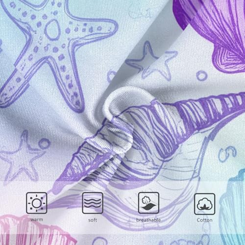 Sea Shells Pastel Purple Blue Pink Toddler Girls Underwear 2t Cotton Girl Panties Cute Florals Briefs Kids Undies3