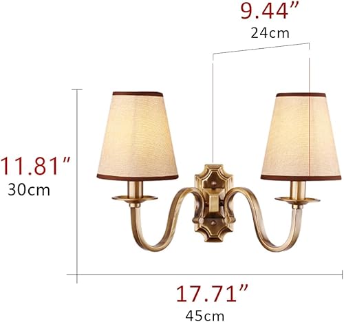 Miniatura 7 de Aiwen Vintage moderno aplique de pared lámpara de pared lámpara de pared de latón macizo accesorio 2 luces